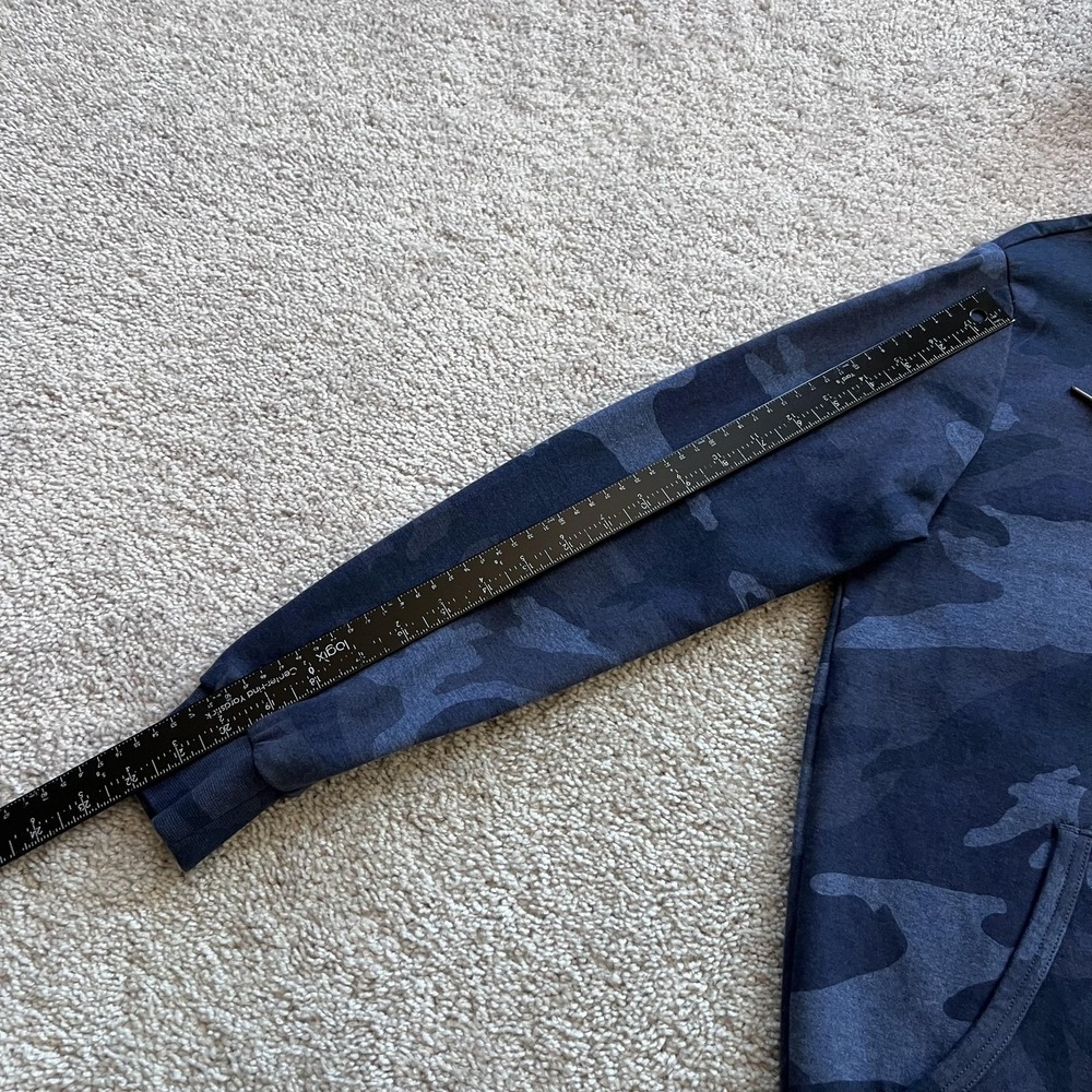 Polo Ralph Lauren Double Knit Camo Hoodie Mens Small Blue Full Zip Performance - Picture 13 of 14